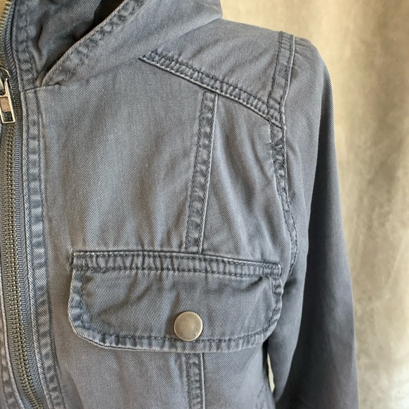 Grey Utility Jacket with Hood Zipper MOSSIMO - Picture 4 of 16